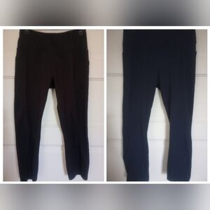 1 Navy Blue/1 Black Pair Work Out/Athletic Leggings
